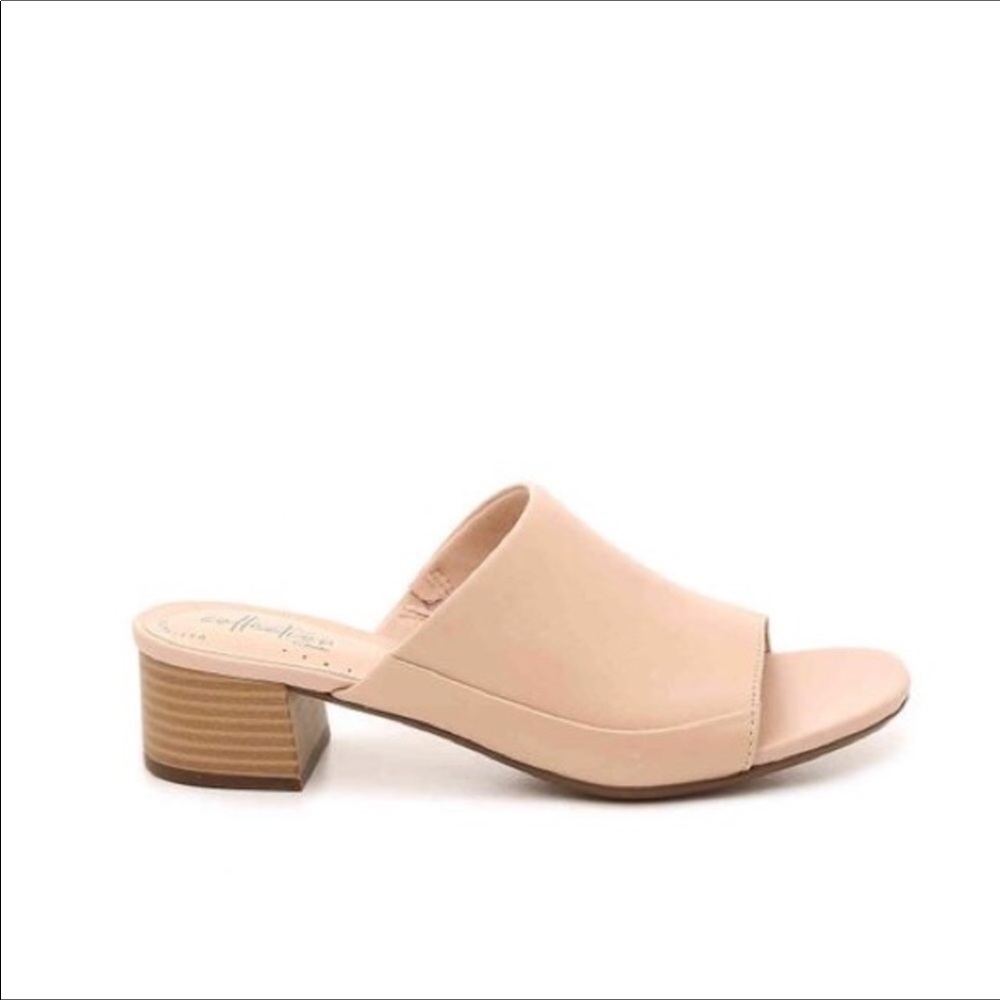 Clark’s Elisa Rose 🌹 Blush Open Toe Leather Mule